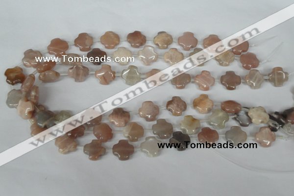 CMS535 15.5 inches 15*15mm cross moonstone beads wholesale