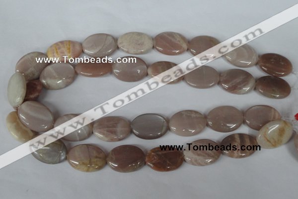 CMS540 15.5 inches 18*25mm oval moonstone beads wholesale