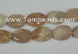 CMS545 15.5 inches 10*14mm faceted oval moonstone beads wholesale