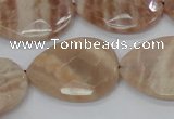 CMS56 15.5 inches 22*30mm faceted flat teardrop moonstone beads