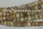 CMS563 15.5 inches 4*6mm faceted rondelle moonstone beads wholesale