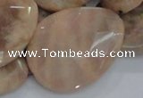 CMS57 15.5 inches 30*40mm faceted flat teardrop moonstone beads