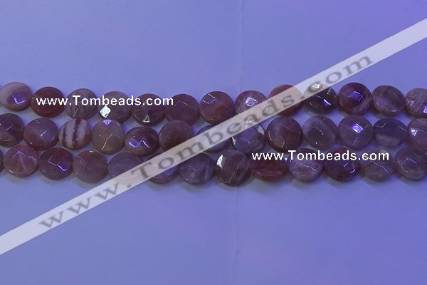 CMS591 15.5 inches 15mm faceted coin moonstone gemstone beads