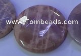 CMS595 15.5 inches 35mm faceted coin moonstone gemstone beads