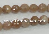 CMS60 15.5 inches 10mm faceted round moonstone gemstone beads