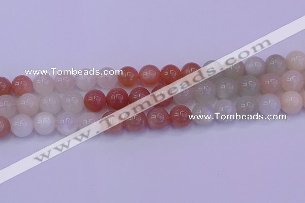 CMS634 15.5 inches 12mm round rainbow moonstone gemstone beads