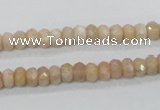 CMS66 15.5 inches 4*6mm faceted rondelle moonstone gemstone beads