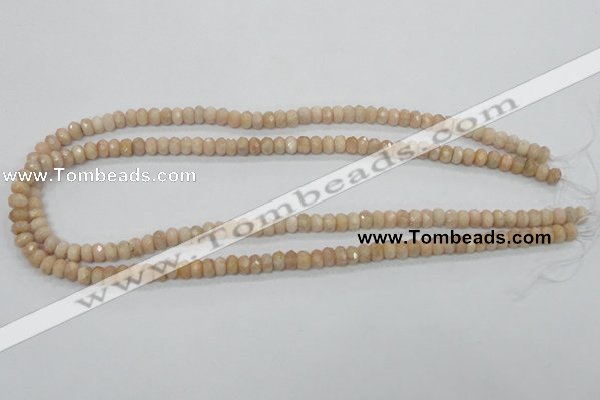 CMS66 15.5 inches 4*6mm faceted rondelle moonstone gemstone beads