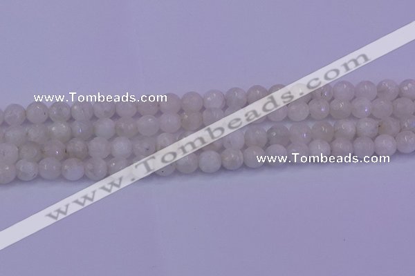 CMS662 15.5 inches 8mm faceted round white moonstone beads