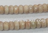 CMS67 15.5 inches 5*10mm faceted rondelle moonstone gemstone beads