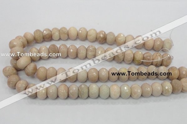 CMS68 15.5 inches 12*16mm faceted rondelle moonstone gemstone beads