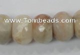 CMS69 15.5 inches 13*20mm faceted rondelle moonstone gemstone beads