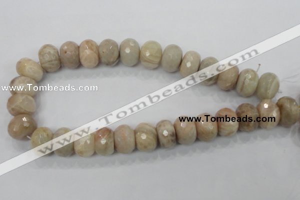 CMS69 15.5 inches 13*20mm faceted rondelle moonstone gemstone beads