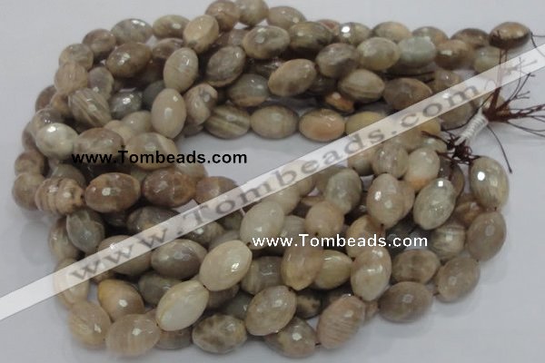 CMS71 15.5 inches 14*18mm faceted rice moonstone gemstone beads