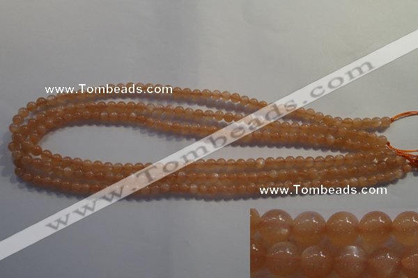 CMS731 15.5 inches 6mm round A grade natural peach moonstone beads