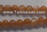 CMS732 15.5 inches 8mm round A grade natural peach moonstone beads