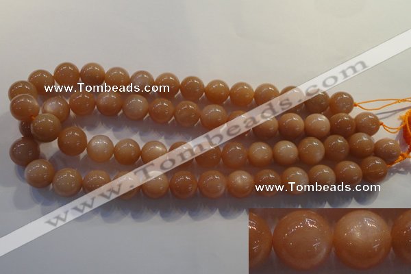 CMS735 15.5 inches 14mm round A grade natural peach moonstone beads