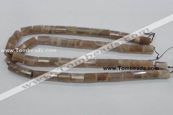 CMS77 15.5 inches 10*14mm faceted column moonstone gemstone beads