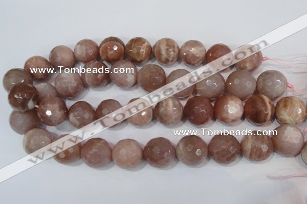 CMS770 15.5 inches 20mm faceted round natural moonstone beads