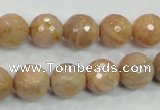 CMS85 15.5 inches 12mm faceted round moonstone gemstone beads