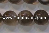 CMS854 15.5 inches 12mm round natural black moonstone beads