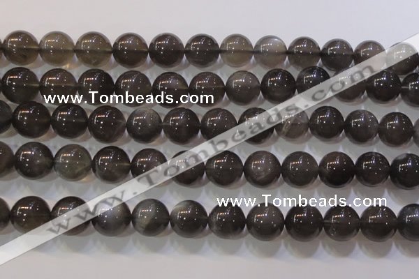 CMS861 15.5 inches 12mm round A grade natural black moonstone beads