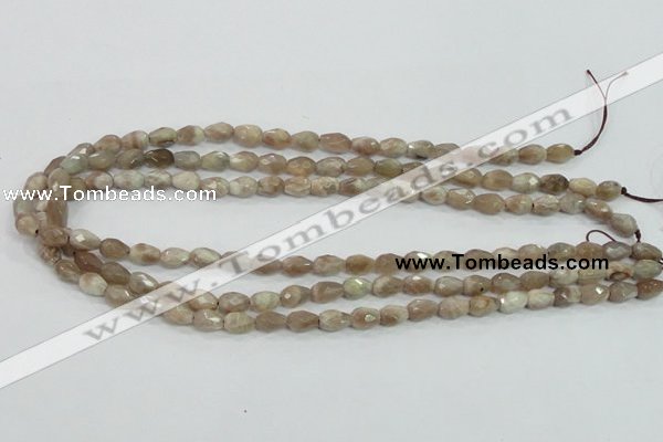 CMS87 15.5 inches 6*9mm faceted teardrop moonstone gemstone beads