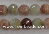 CMS872 15.5 inches 10mm faceted round moonstone gemstone beads