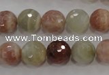 CMS873 15.5 inches 12mm faceted round moonstone gemstone beads