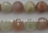 CMS882 15.5 inches 14mm faceted round moonstone gemstone beads