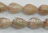 CMS91 15.5 inches 13*18mm faceted teardrop moonstone gemstone beads