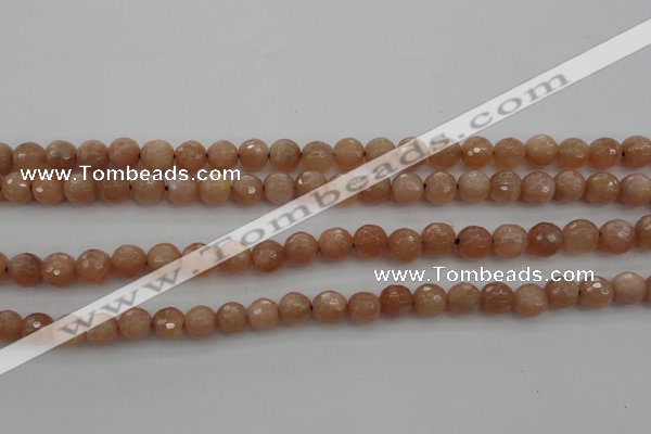 CMS941 15.5 inches 6mm faceted round A grade moonstone gemstone beads