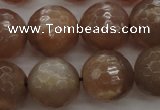 CMS944 15.5 inches 12mm faceted round A grade moonstone gemstone beads