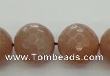 CMS946 15.5 inches 16mm faceted round A grade moonstone gemstone beads