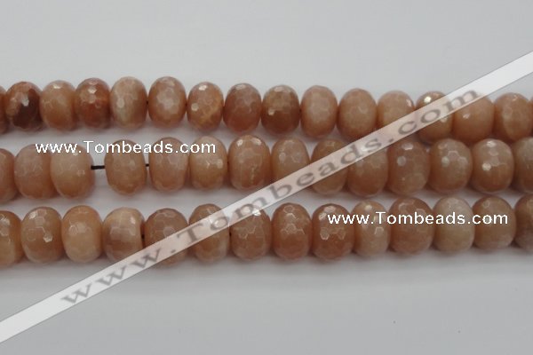 CMS954 15.5 inches 10*14mm faceted rondelle A grade moonstone beads