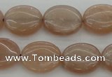 CMS961 15.5 inches 10*12mm oval A grade moonstone beads