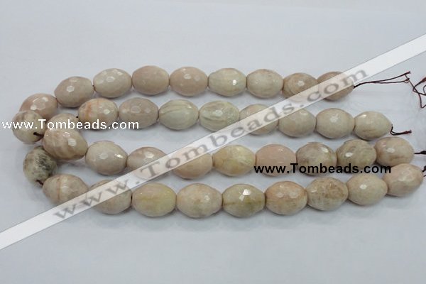 CMS97 15.5 inches 15*20mm faceted rice moonstone gemstone beads