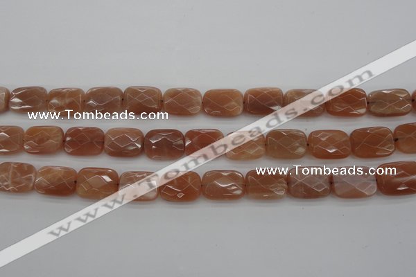 CMS972 15.5 inches 12*16mm faceted rectangle A grade moonstone beads