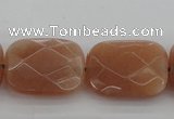 CMS973 15.5 inches 13*18mm faceted rectangle A grade moonstone beads