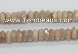 CMS98 15.5 inches 4*8mm faceted rondelle moonstone gemstone beads