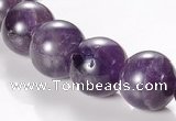 CNA05 AB grade 14mm round natural amethyst quartz bead Wholesale