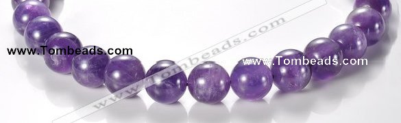 CNA06 AB grade natural amethyst 16mm round quartz bead Wholesale