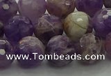 CNA1013 15.5 inches 10mm faceted round dogtooth amethyst beads