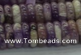 CNA1023 15.5 inches 4*12mm rondelle dogtooth amethyst beads