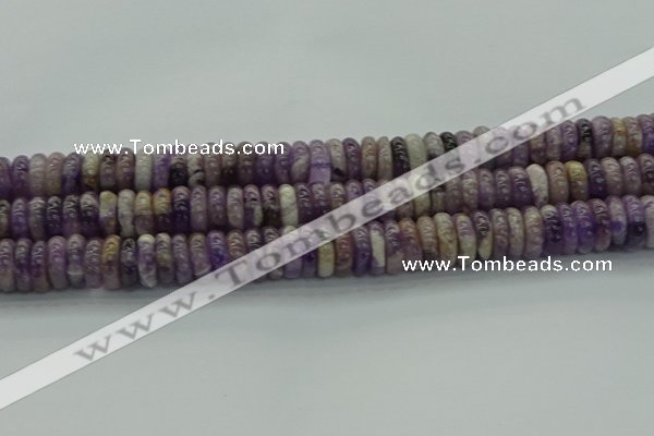 CNA1023 15.5 inches 4*12mm rondelle dogtooth amethyst beads