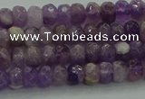 CNA1028 15.5 inches 4*6mm faceted rondelle dogtooth amethyst beads