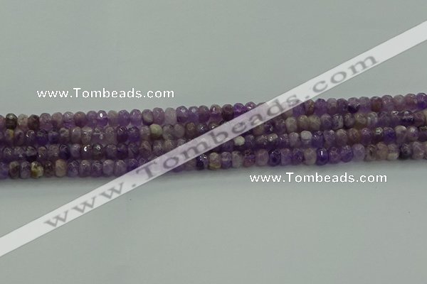 CNA1028 15.5 inches 4*6mm faceted rondelle dogtooth amethyst beads