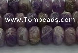 CNA1030 15.5 inches 6*10mm faceted rondelle dogtooth amethyst beads