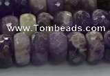 CNA1031 15.5 inches 7*12mm faceted rondelle dogtooth amethyst beads