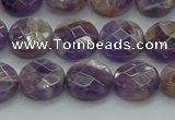 CNA1045 15.5 inches 12mm faceted coin dogtooth amethyst beads